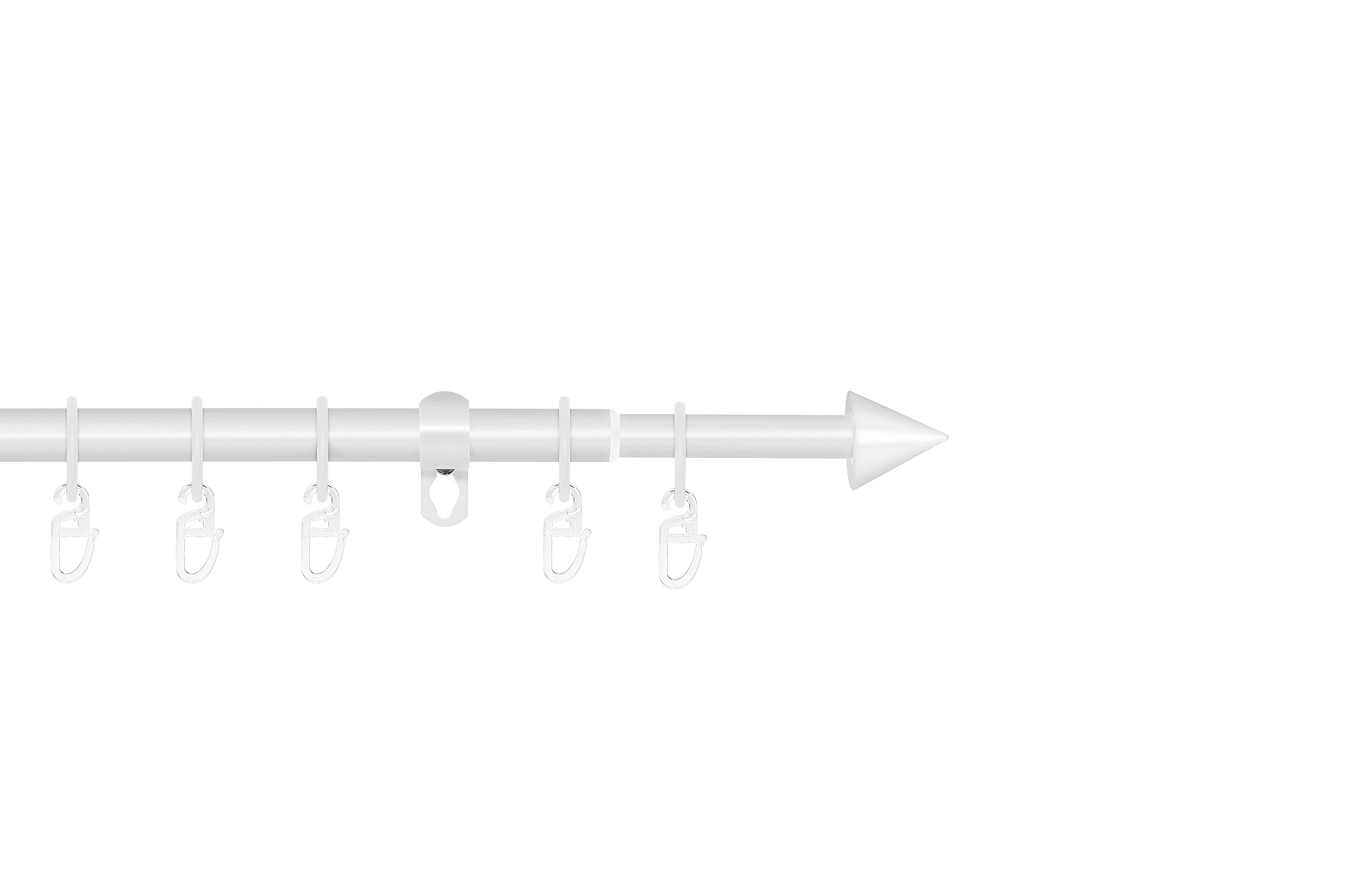 Ausziehbare Gardinenstange Vorhang 13/16 Siri Weiß 120-220 cm